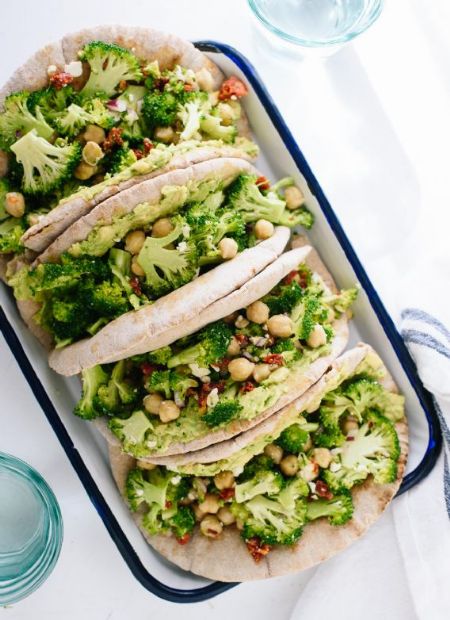 Lemony Broccoli, Chickpea & Avocado Pita Sandwiches {Cookie and Kate}